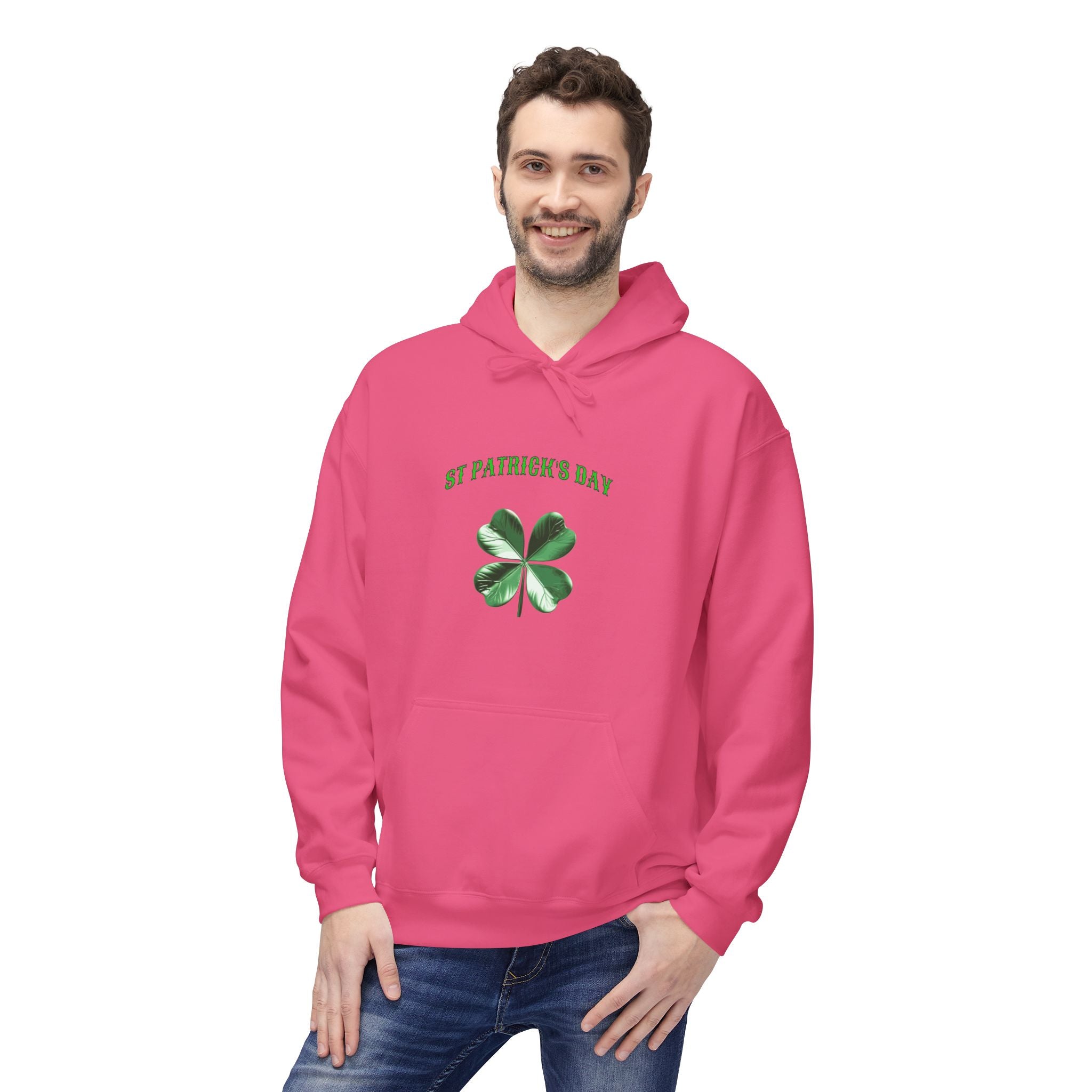 Irish Pride Four Leaf Clover Hoodie | St. Patrick's Day Shamrock Design