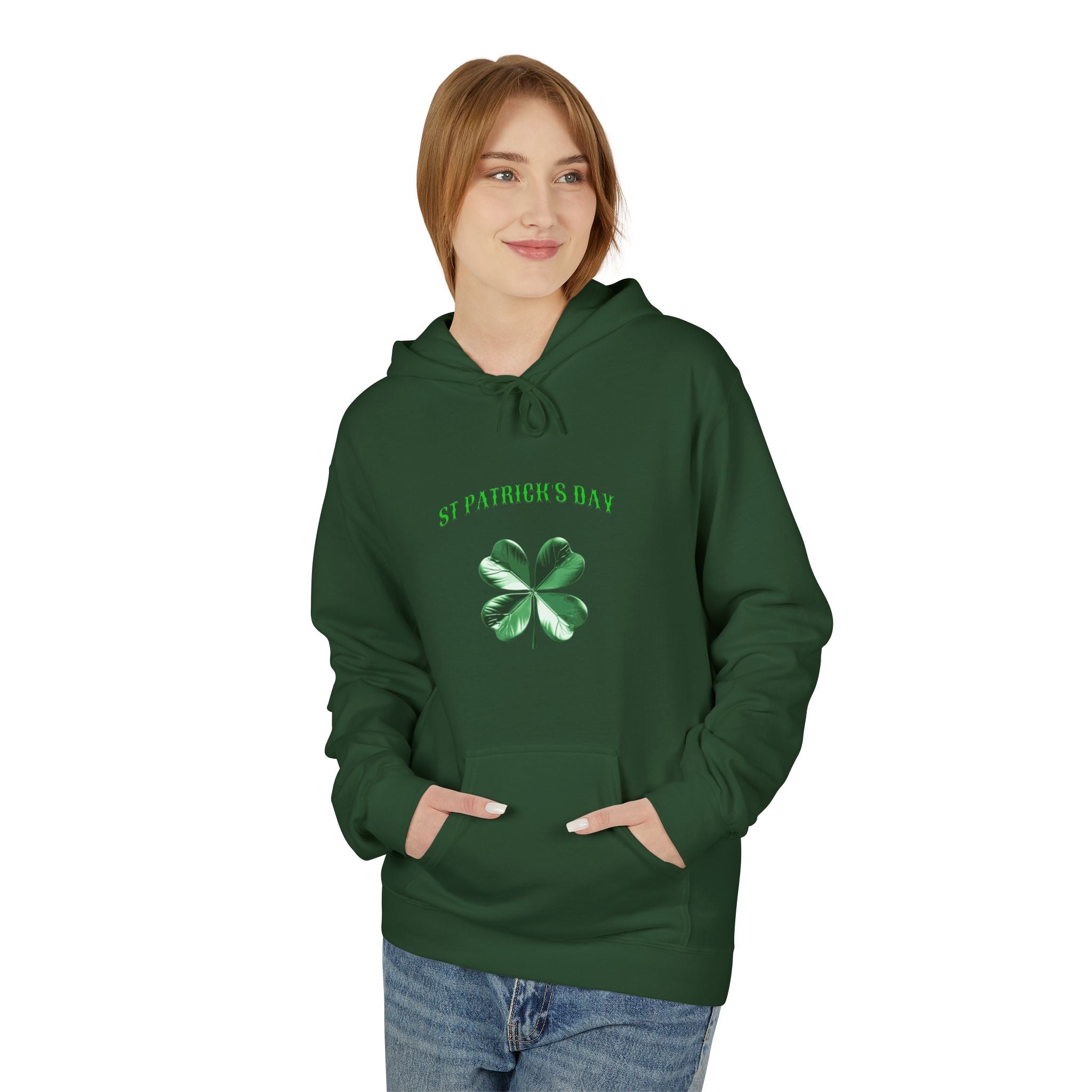 Irish Pride Four Leaf Clover Hoodie | St. Patrick's Day Shamrock Design