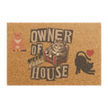 Funny Doormat  "Beware of Owner: The Cat" Welcome Mat