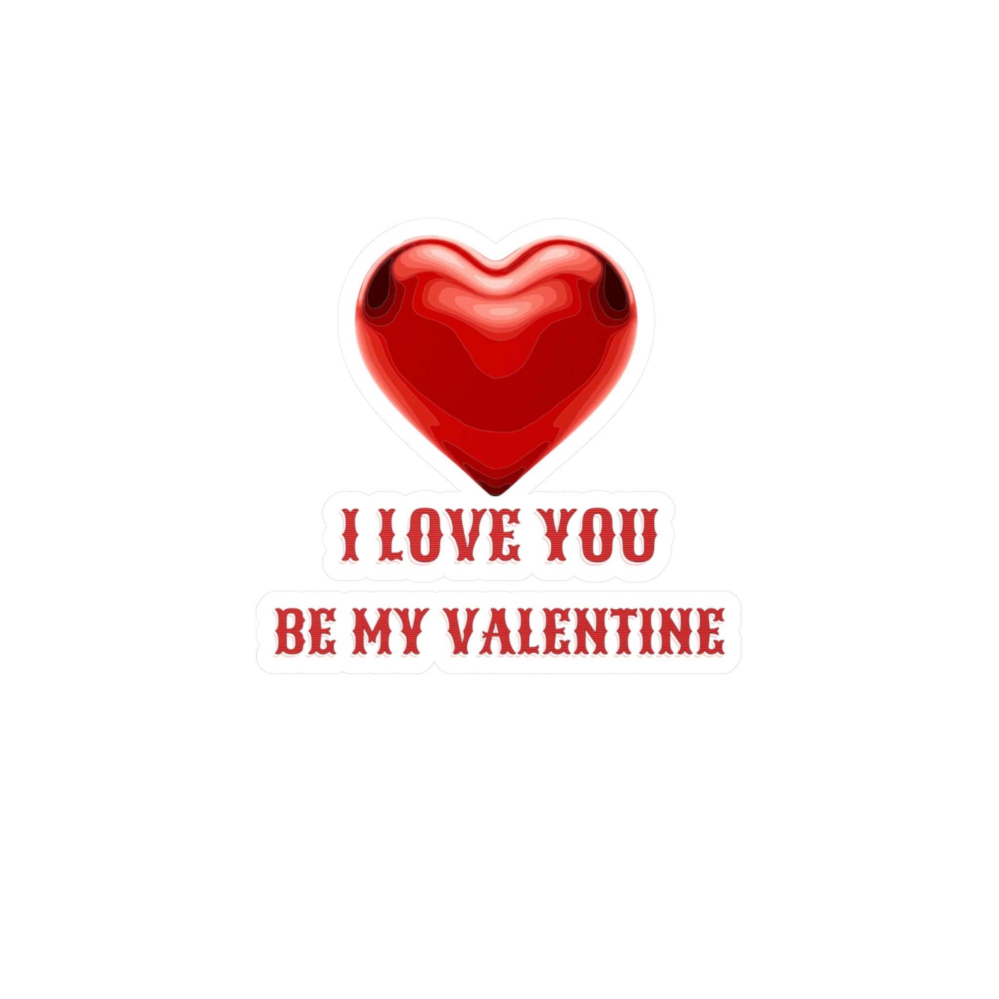 Valentine Kiss Cut Vinyl Decal Love Sticker for Valentines Day