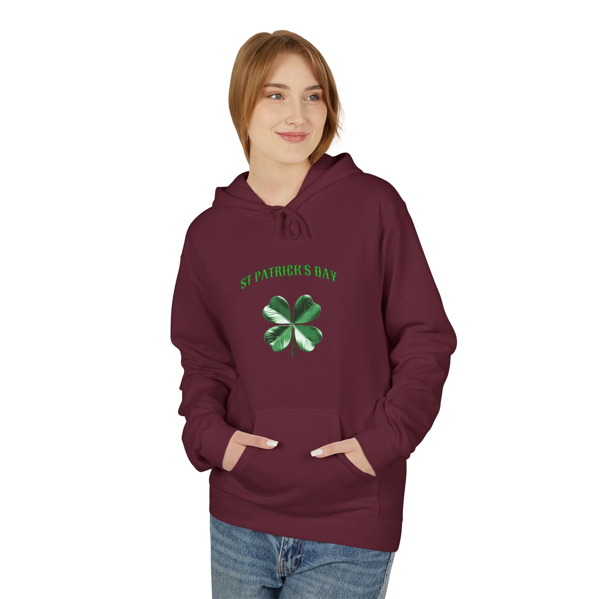 Irish Pride Four Leaf Clover Hoodie | St. Patrick's Day Shamrock Design