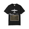 B-17 Bomber schematic Illustration T-shirt | Vintage Aviation Plane Art