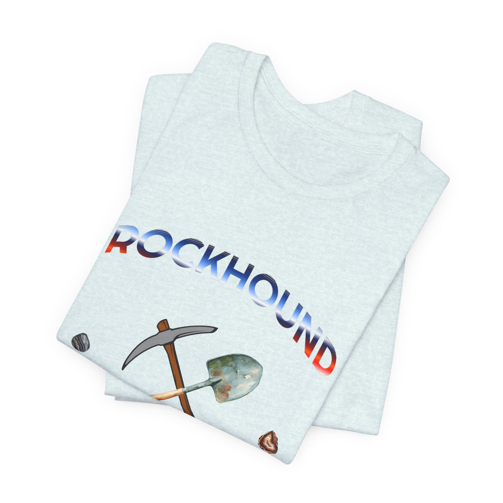 Rockhounding Love Custom Back-Print Tee, Geology | Customizable Text