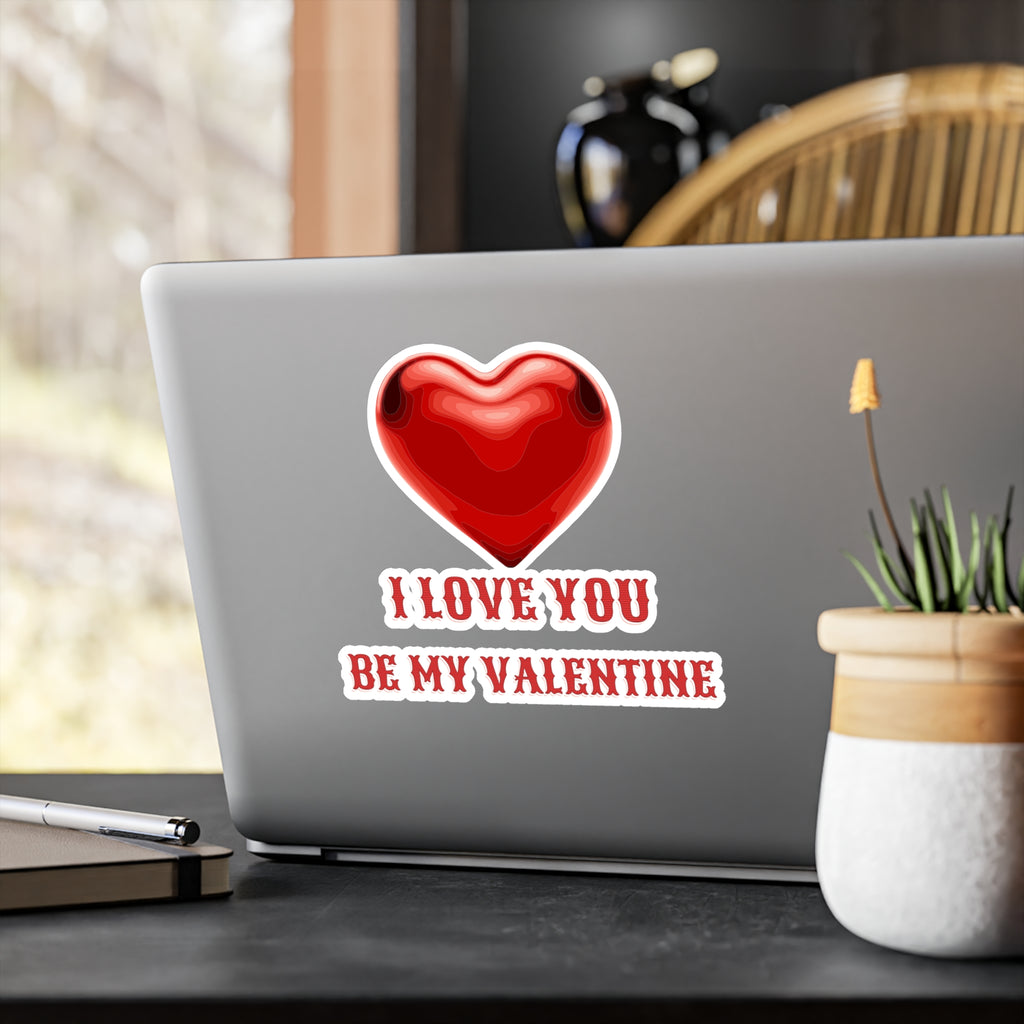 Valentine Kiss-Cut Vinyl Decal — Love Sticker for Valentine’s Day