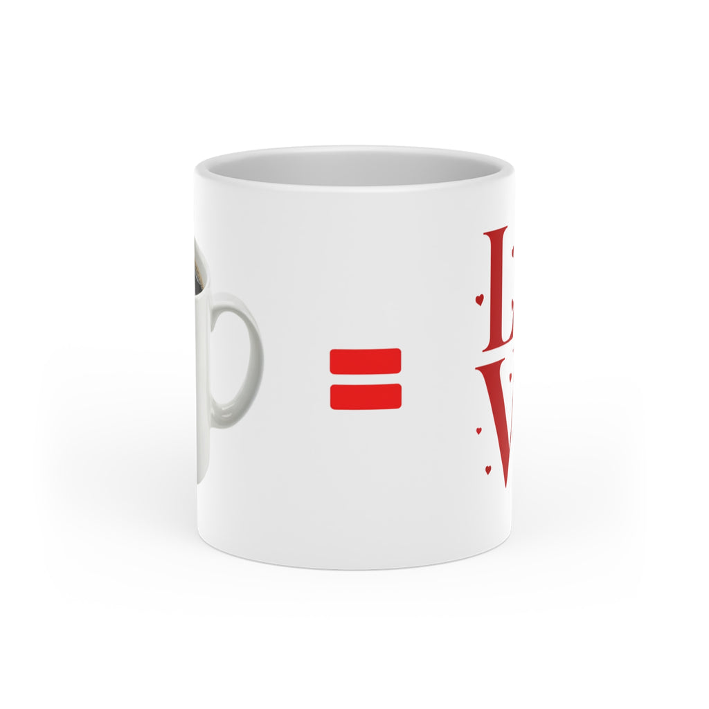 Heart-Shaped Mug — "Coffee Is Your Valentine" (A Cup of Jo)