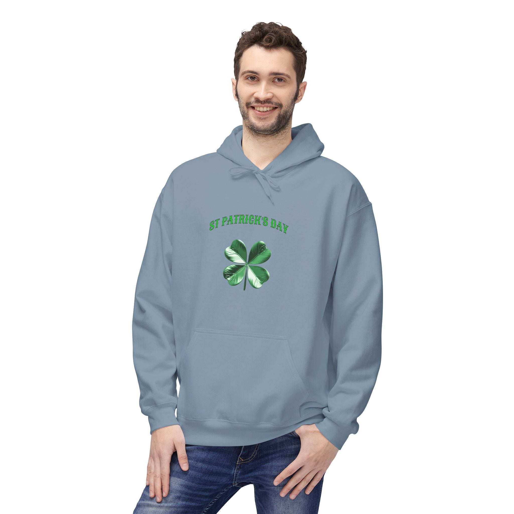 Irish Pride Four Leaf Clover Hoodie | St. Patrick's Day Shamrock Design