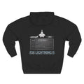 F35 Lightning II Hoodie Three-Panel Fleece Jet Fighter Design on back