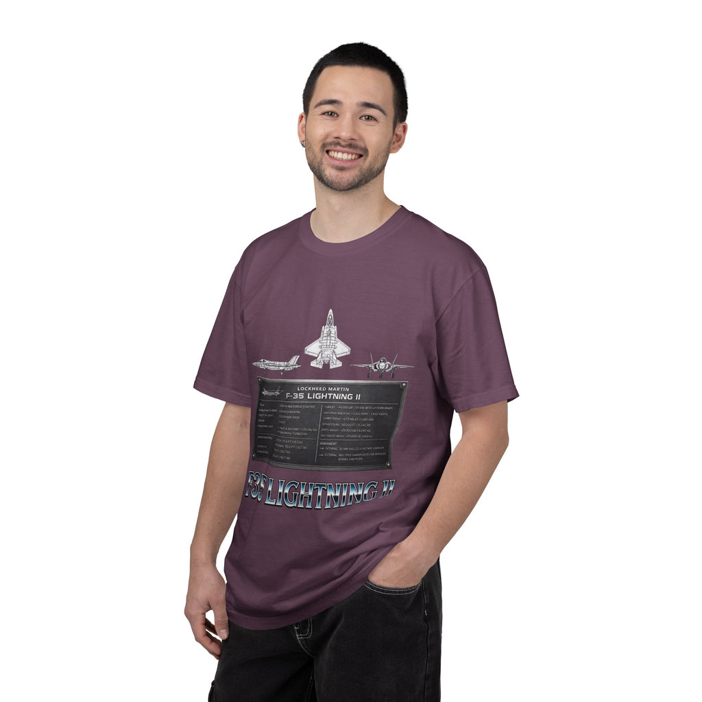 F-35 Lightning II Jet Schematic T-shirt | Military Aircraft Diagram