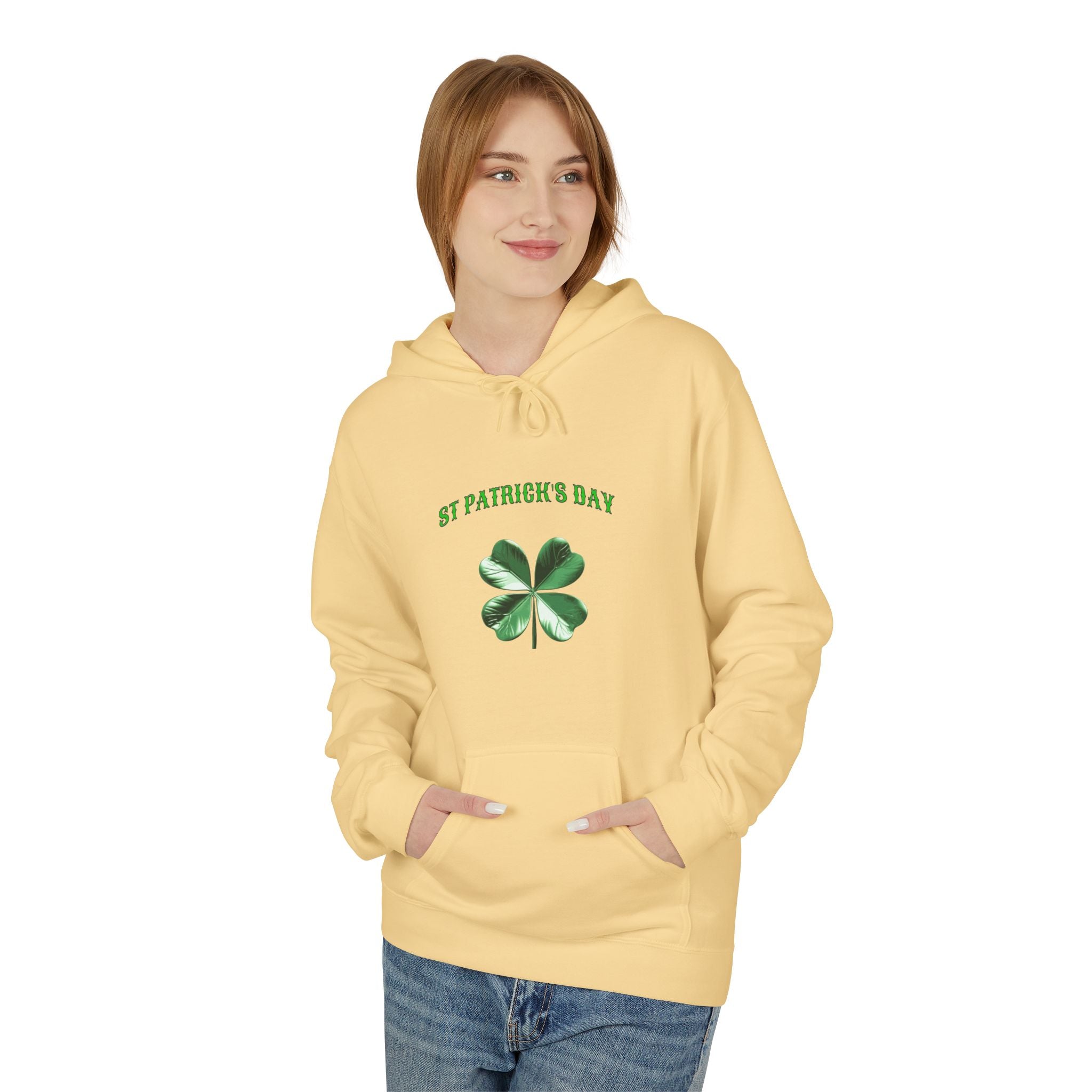 Irish Pride Four Leaf Clover Hoodie | St. Patrick's Day Shamrock Design
