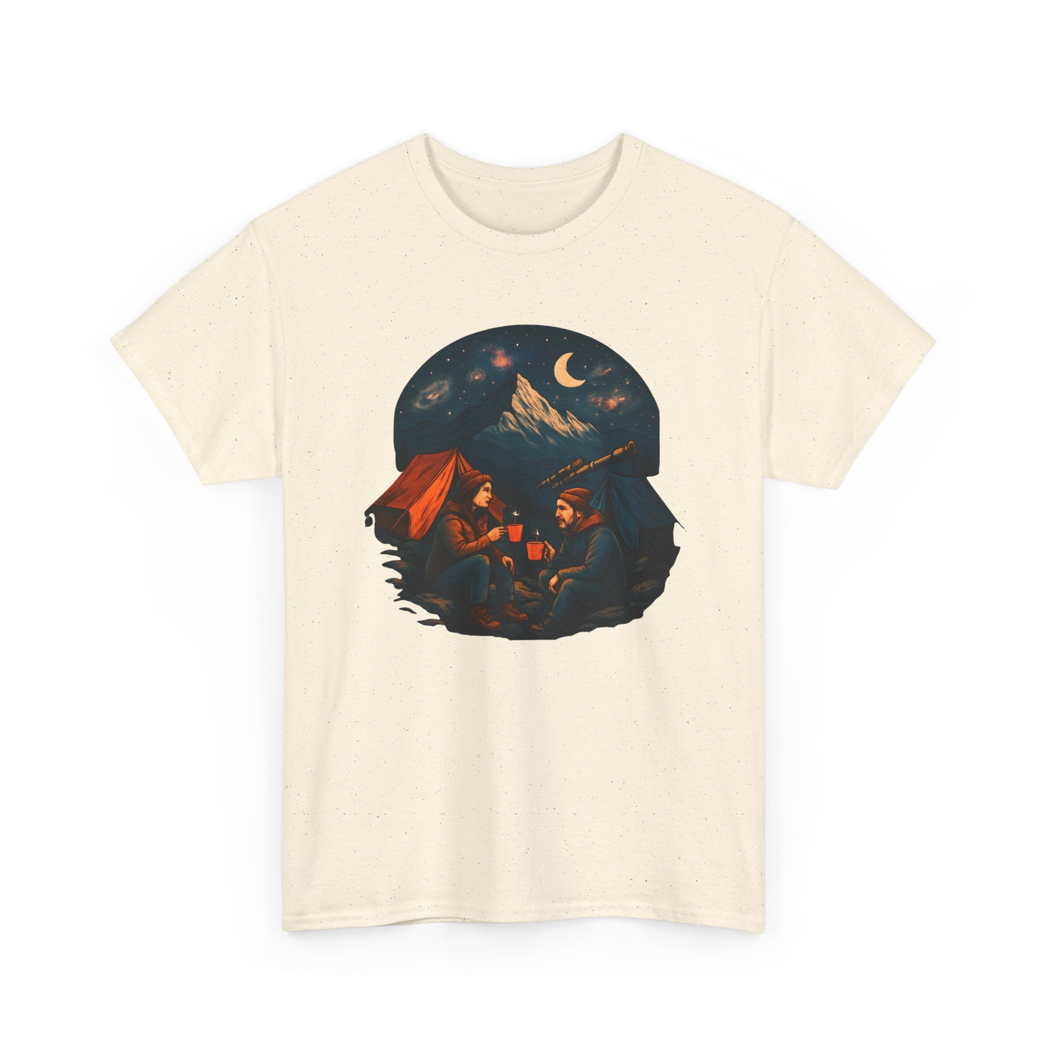 Camping Stars Coffee Telescopes T-Shirt | Camping Night Sky Tee