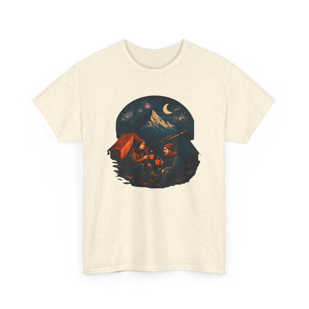 Camping Stars Coffee Telescopes T-Shirt | Camping Night Sky Tee
