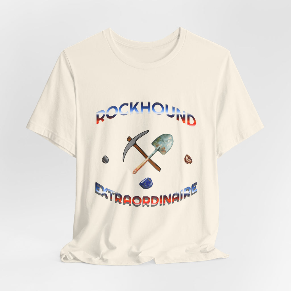 Rockhounding Love Custom Back-Print Tee, Geology | Customizable Text