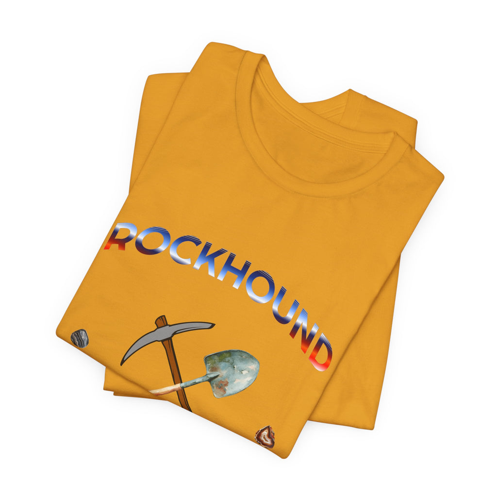 Rockhounding Love Custom Back-Print Tee, Geology | Customizable Text