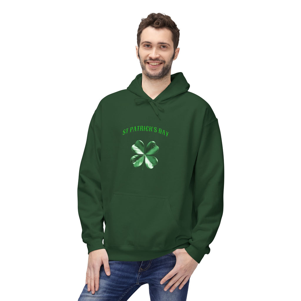 Irish Pride Four Leaf Clover Hoodie | St. Patrick's Day Shamrock Design