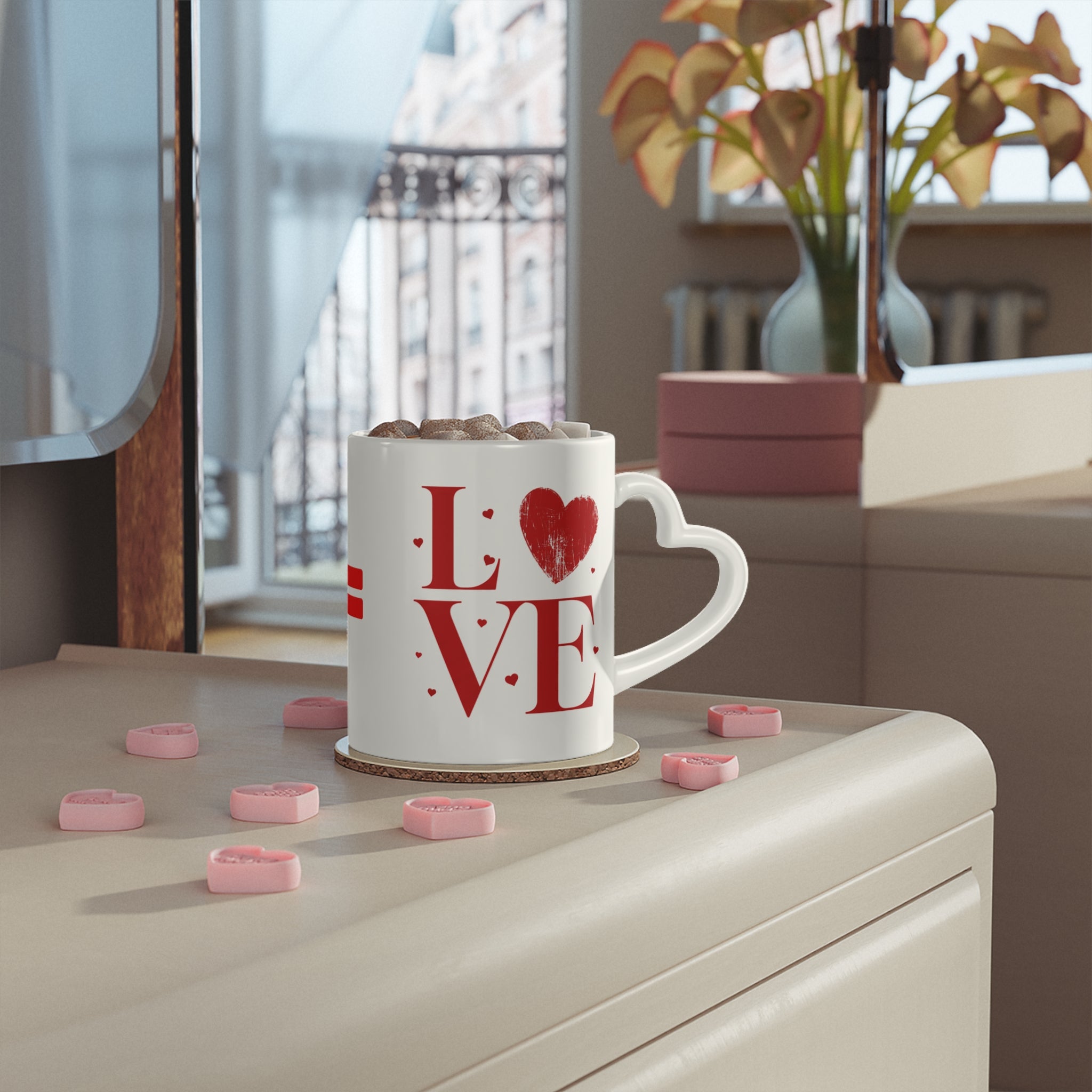 Heart-Shaped Mug — "Coffee Is Your Valentine" (A Cup of Jo)