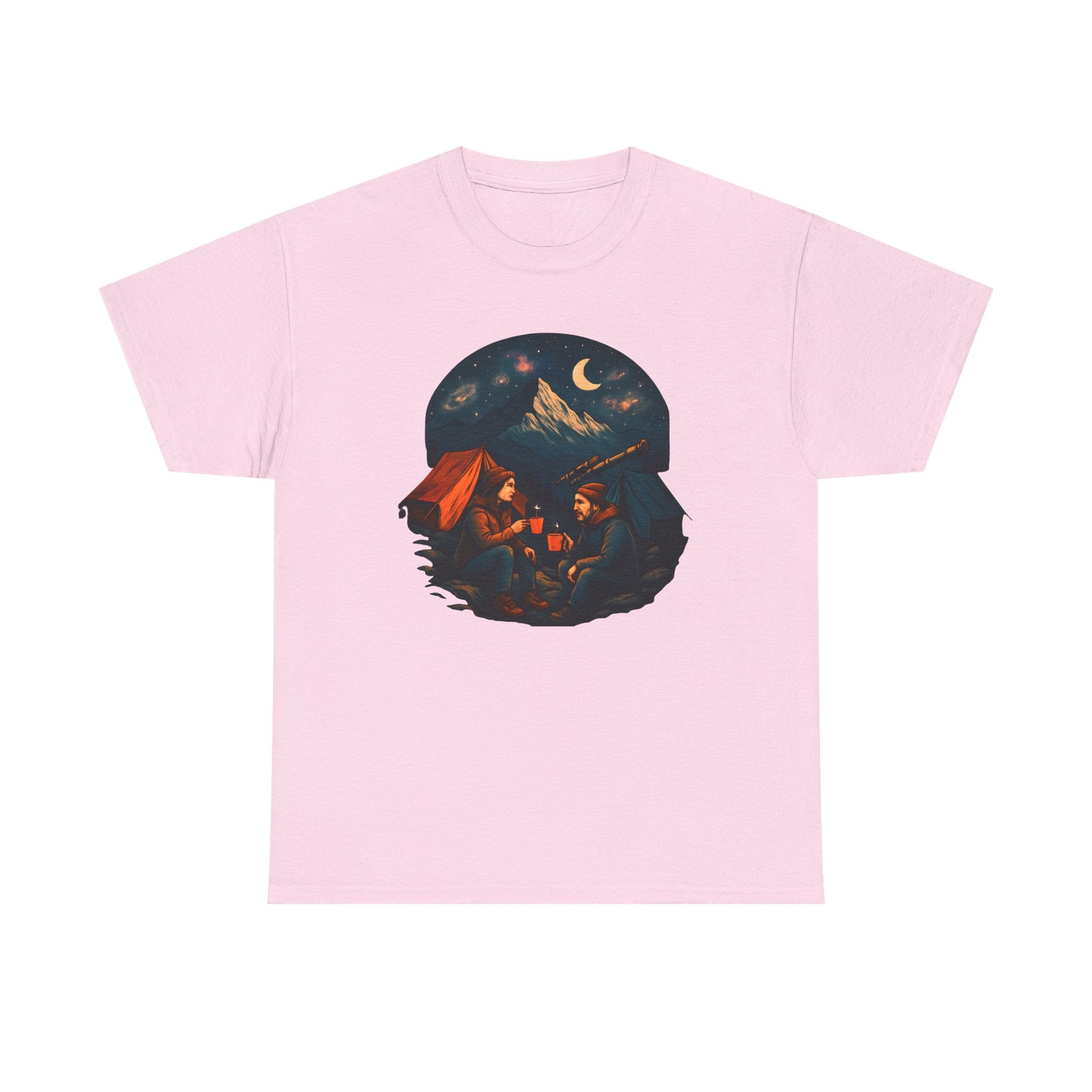 Camping Stars Coffee Telescopes T-Shirt | Camping Night Sky Tee