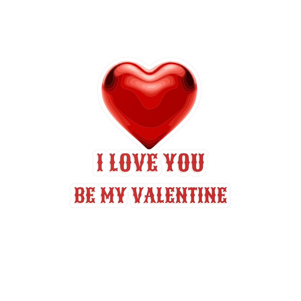 Valentine Kiss-Cut Vinyl Decal — Love Sticker for Valentine’s Day
