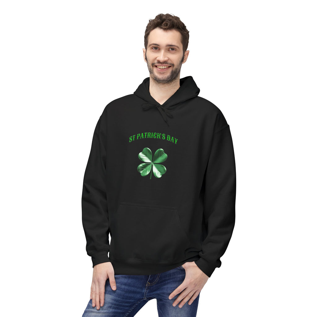 Irish Pride Four Leaf Clover Hoodie | St. Patrick's Day Shamrock Design