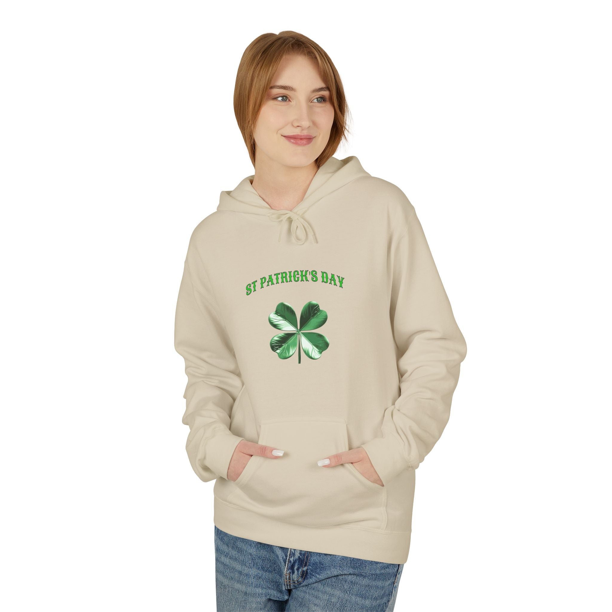 Irish Pride Four Leaf Clover Hoodie | St. Patrick's Day Shamrock Design
