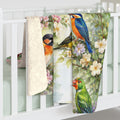 Blossom Birds Sherpa Fleece Blanket Brighten Your Day with Birds in Bloom
