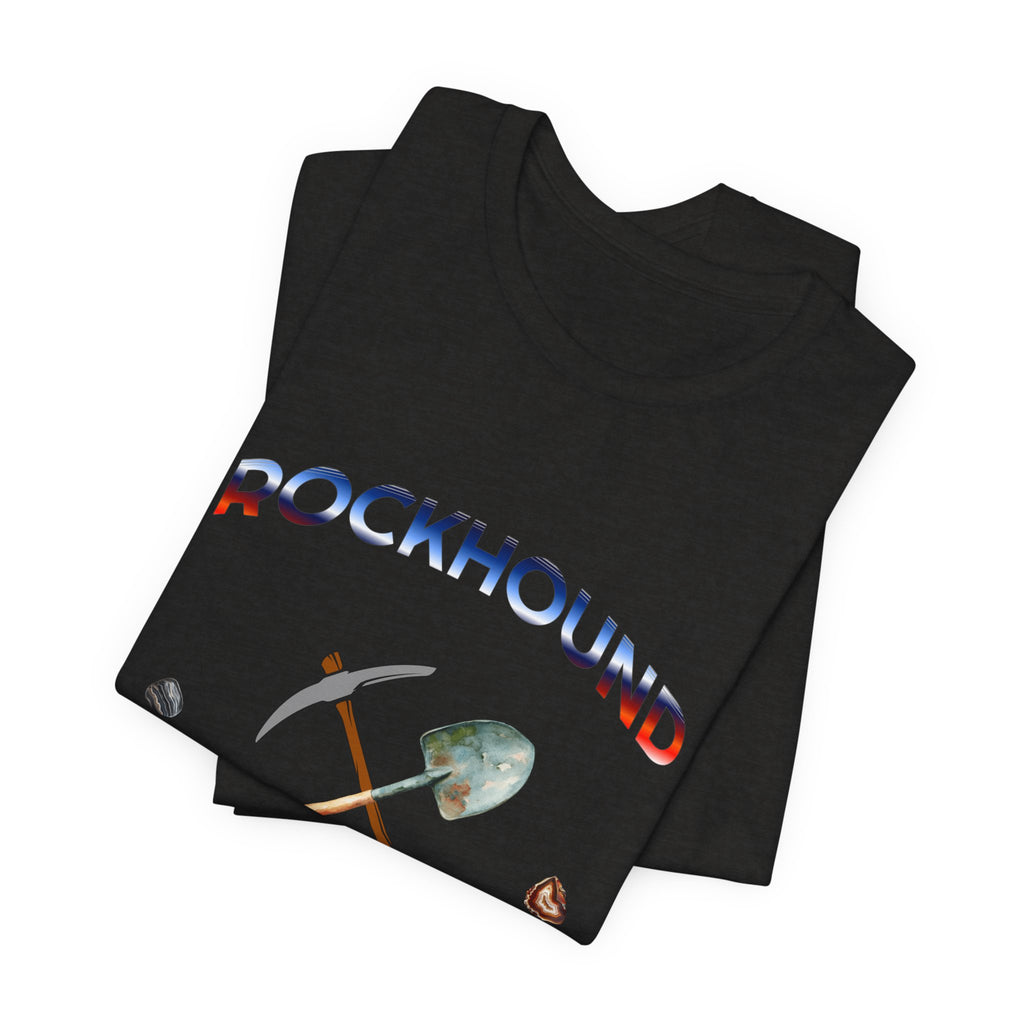 Rockhounding Love Custom Back-Print Tee, Geology | Customizable Text