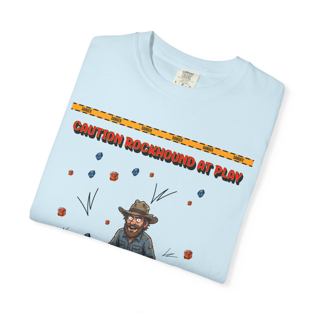 Rockhound Rocks Flying T-shirt | Mining Humor, Rock Collecting Tee, Geology, Front and Back Printed