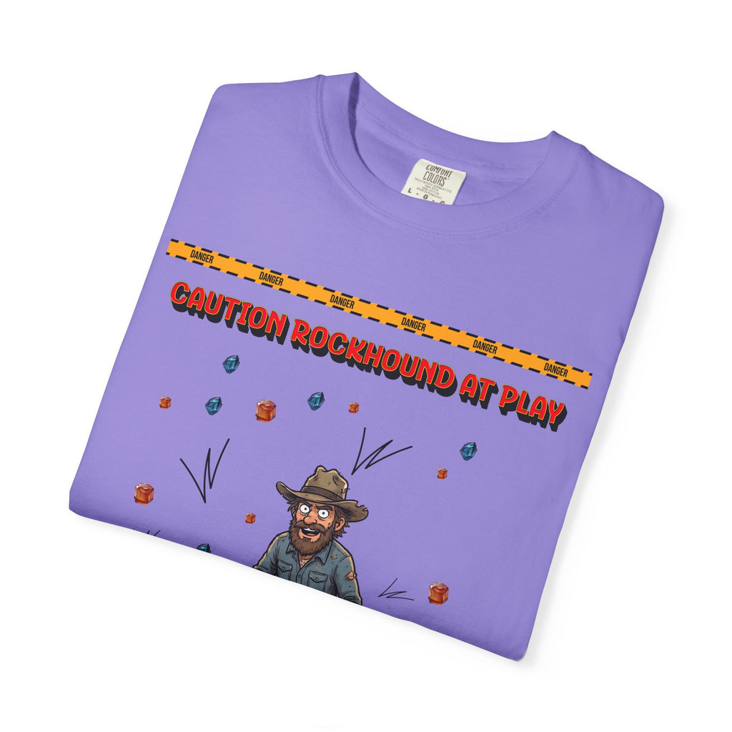 Rockhound Rocks Flying T-shirt | Mining Humor, Rock Collecting Tee, Geology, Front and Back Printed