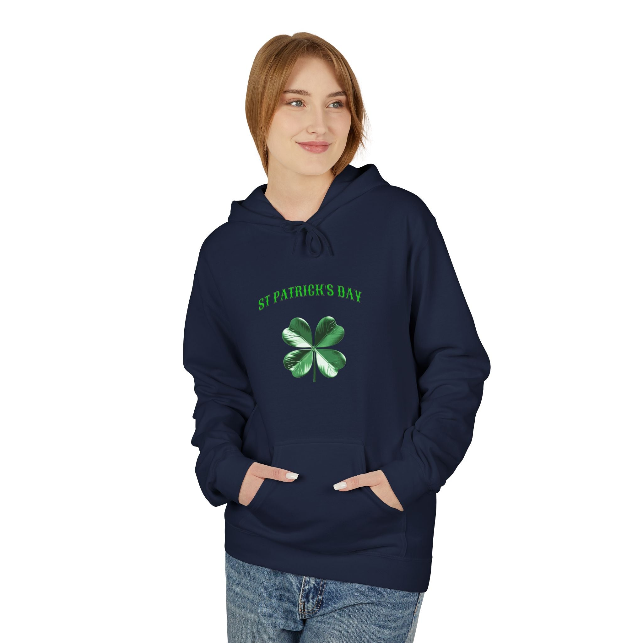 Irish Pride Four Leaf Clover Hoodie | St. Patrick's Day Shamrock Design