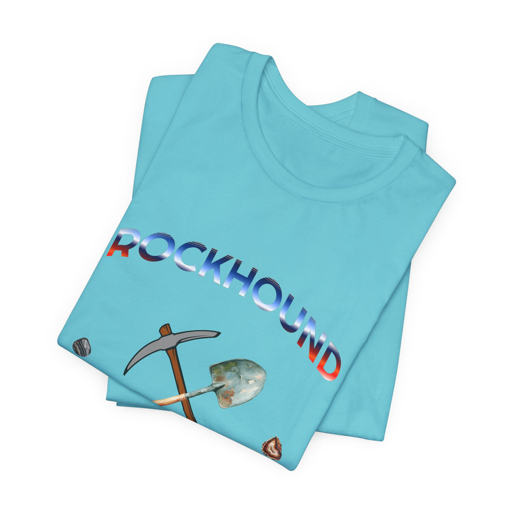 Rockhounding Love Custom Back-Print Tee, Geology | Customizable Text