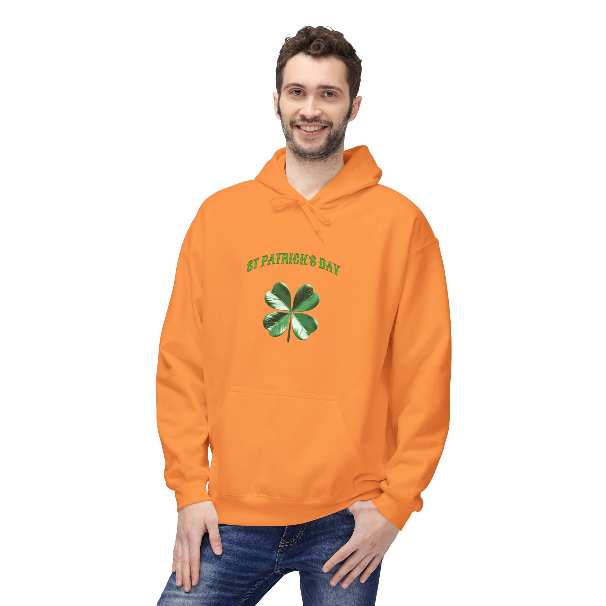 Irish Pride Four Leaf Clover Hoodie | St. Patrick's Day Shamrock Design