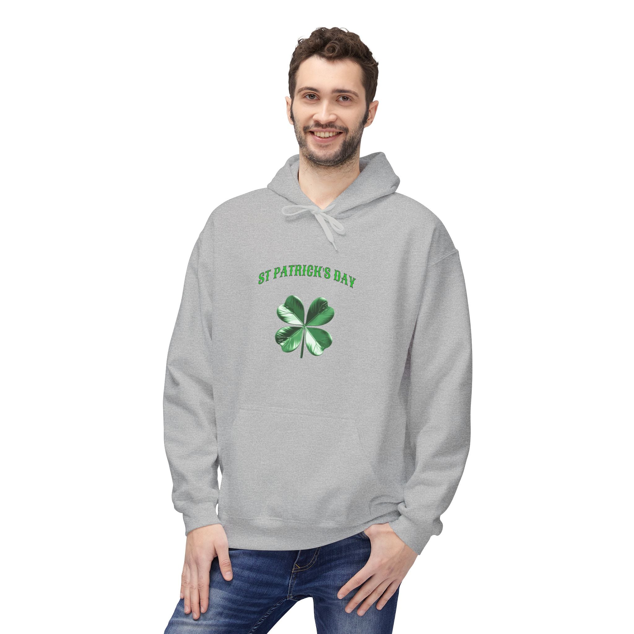Irish Pride Four Leaf Clover Hoodie | St. Patrick's Day Shamrock Design