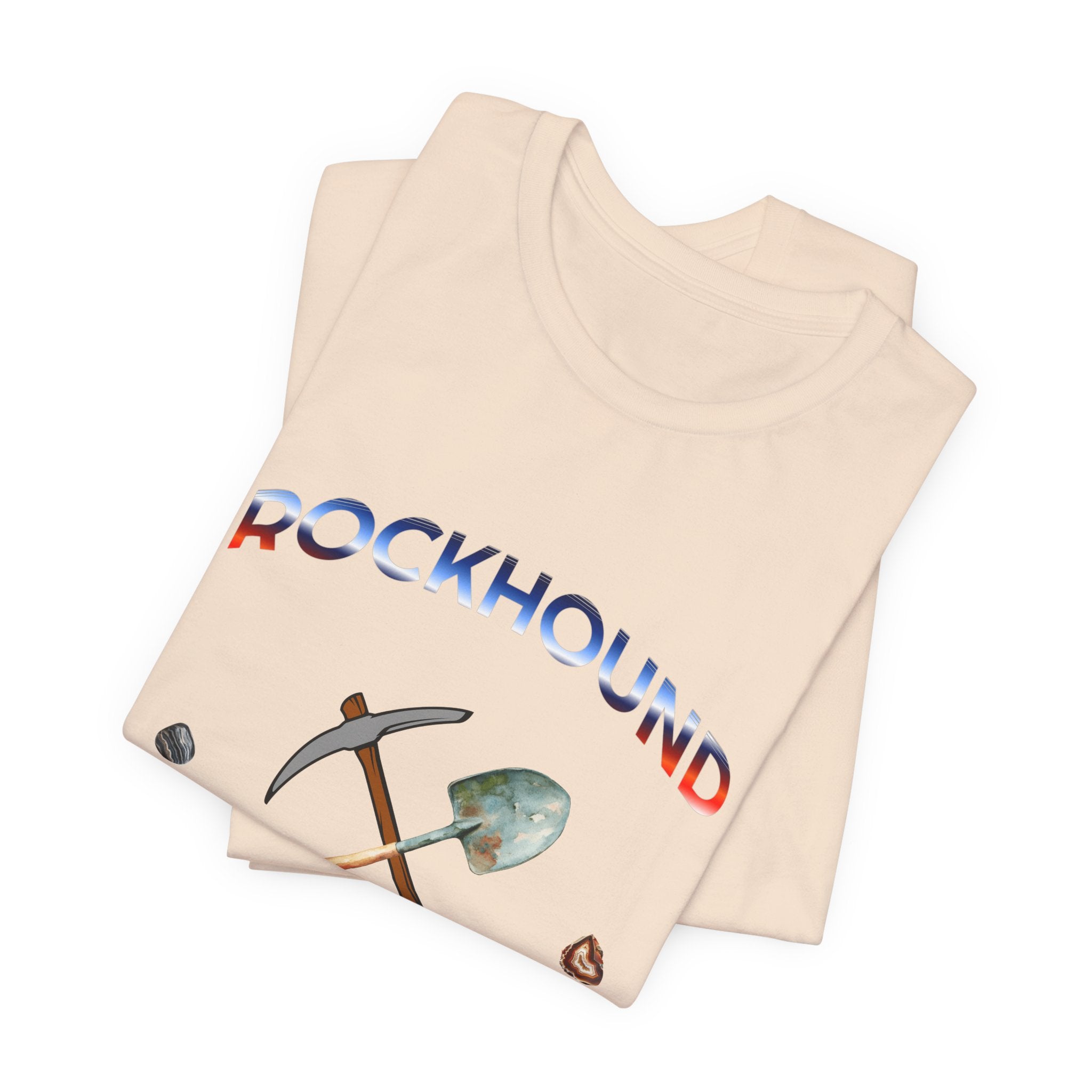 Rockhounding Love Custom Back-Print Tee, Geology | Customizable Text