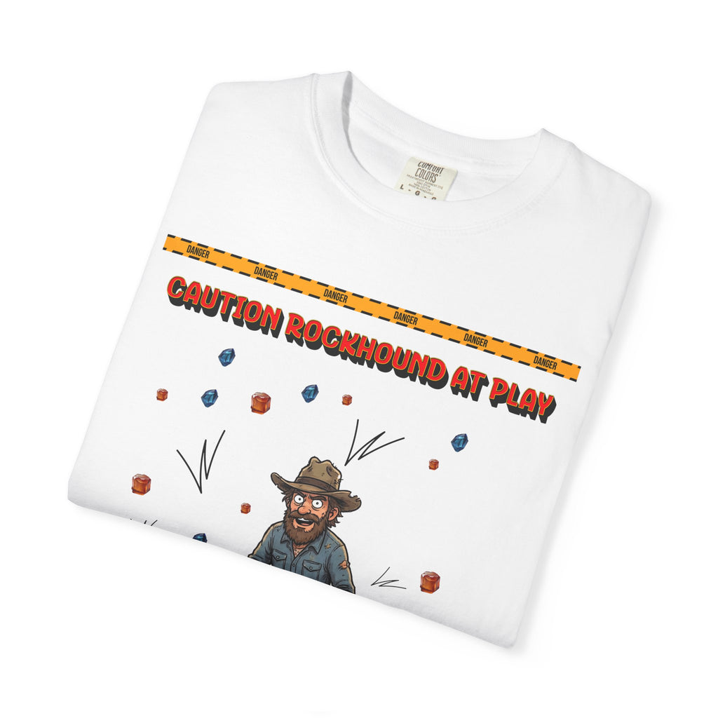 Rockhound Rocks Flying T-shirt | Mining Humor, Rock Collecting Tee, Geology, Front and Back Printed