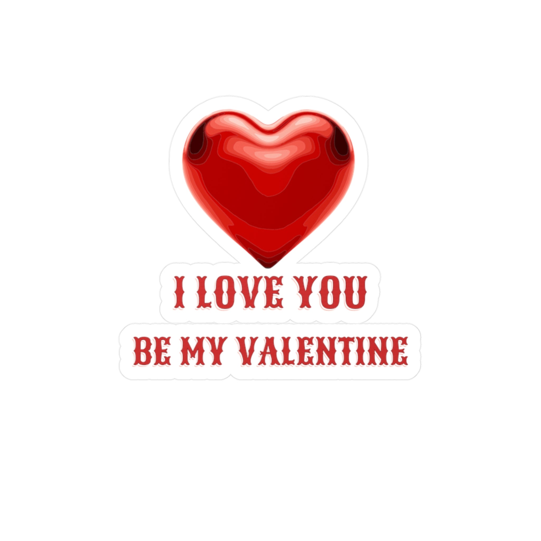 Valentine Kiss Cut Vinyl Decal Love Sticker for Valentines Day