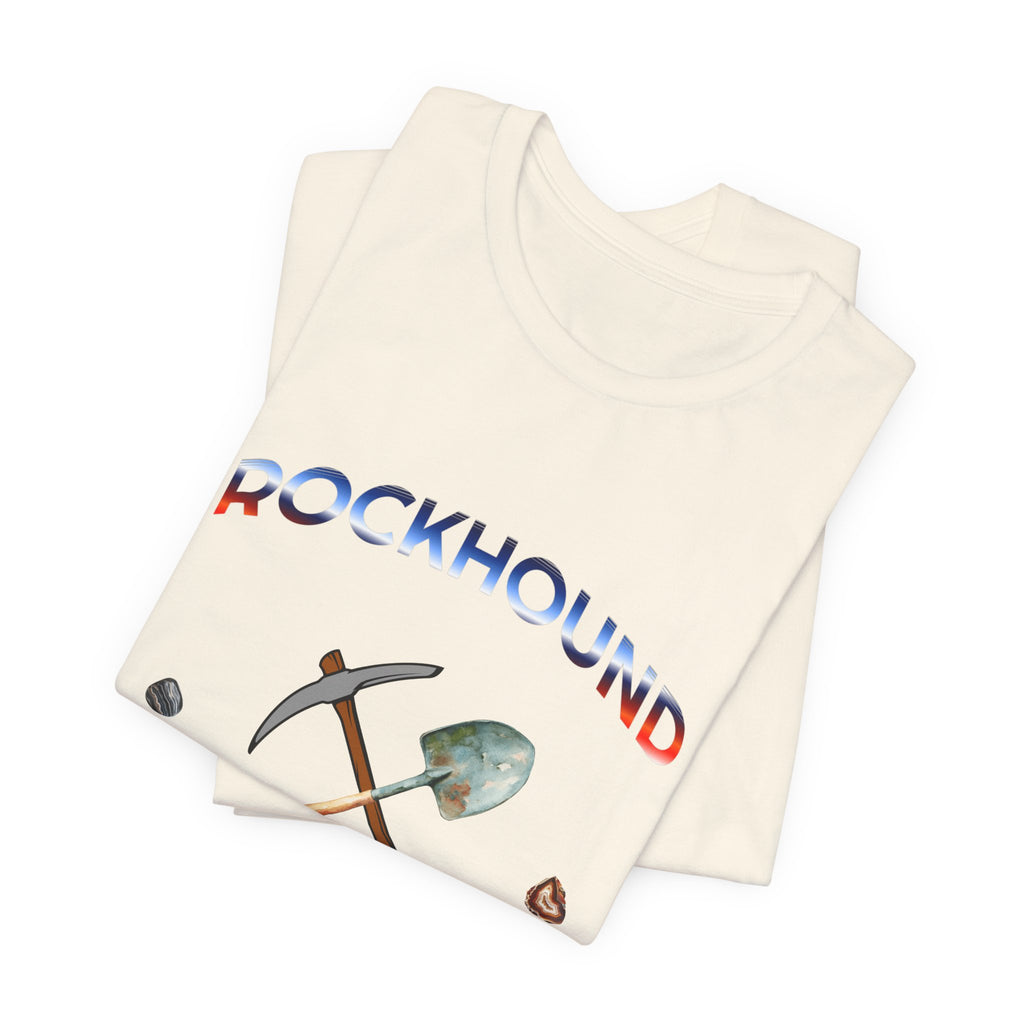 Rockhounding Love Custom Back-Print Tee, Geology | Customizable Text
