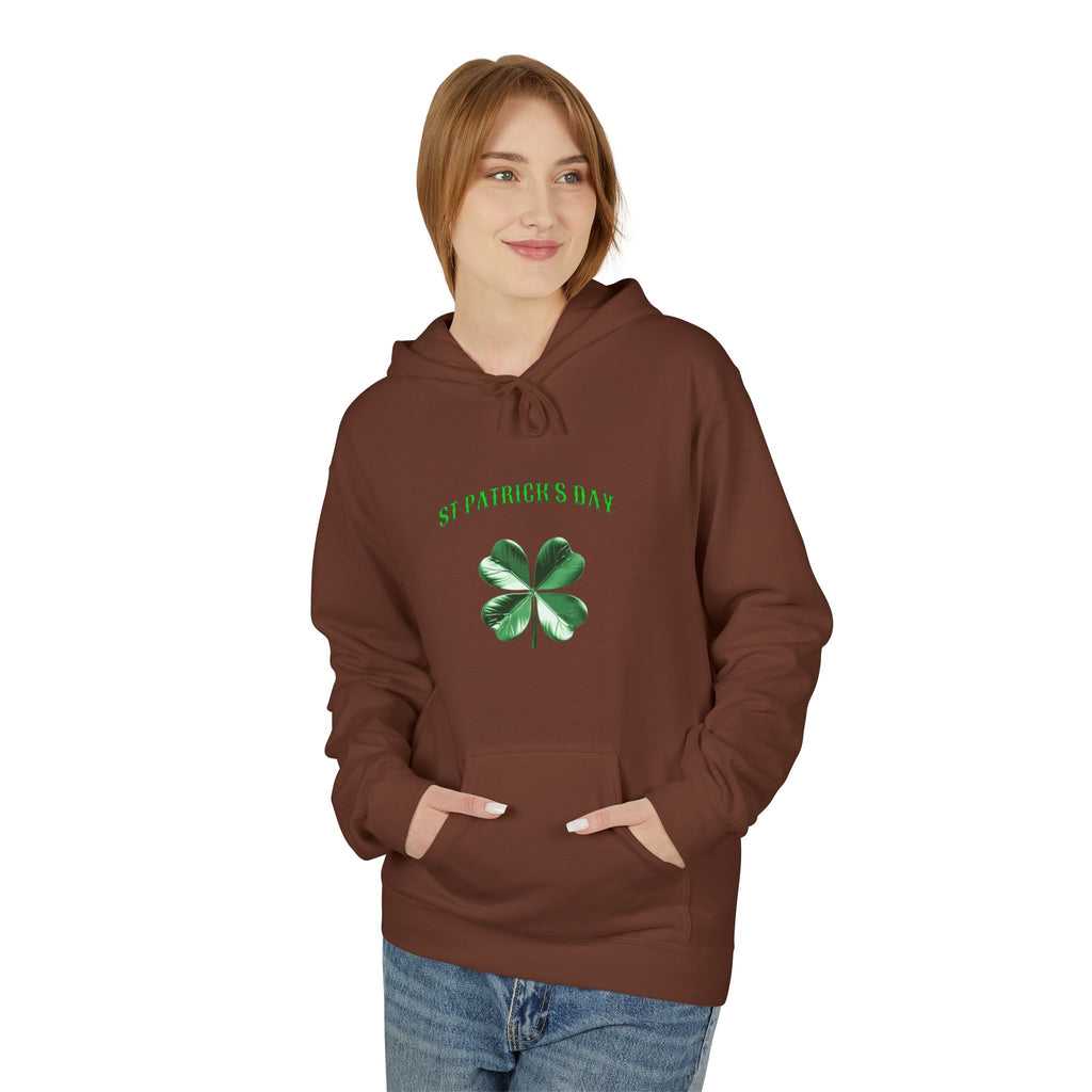Irish Pride Four Leaf Clover Hoodie | St. Patrick's Day Shamrock Design
