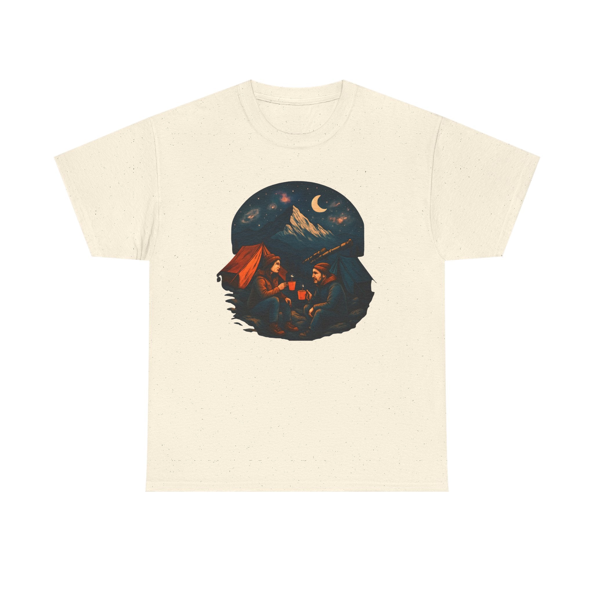 Camping Stars Coffee Telescopes T-Shirt | Camping Night Sky Tee