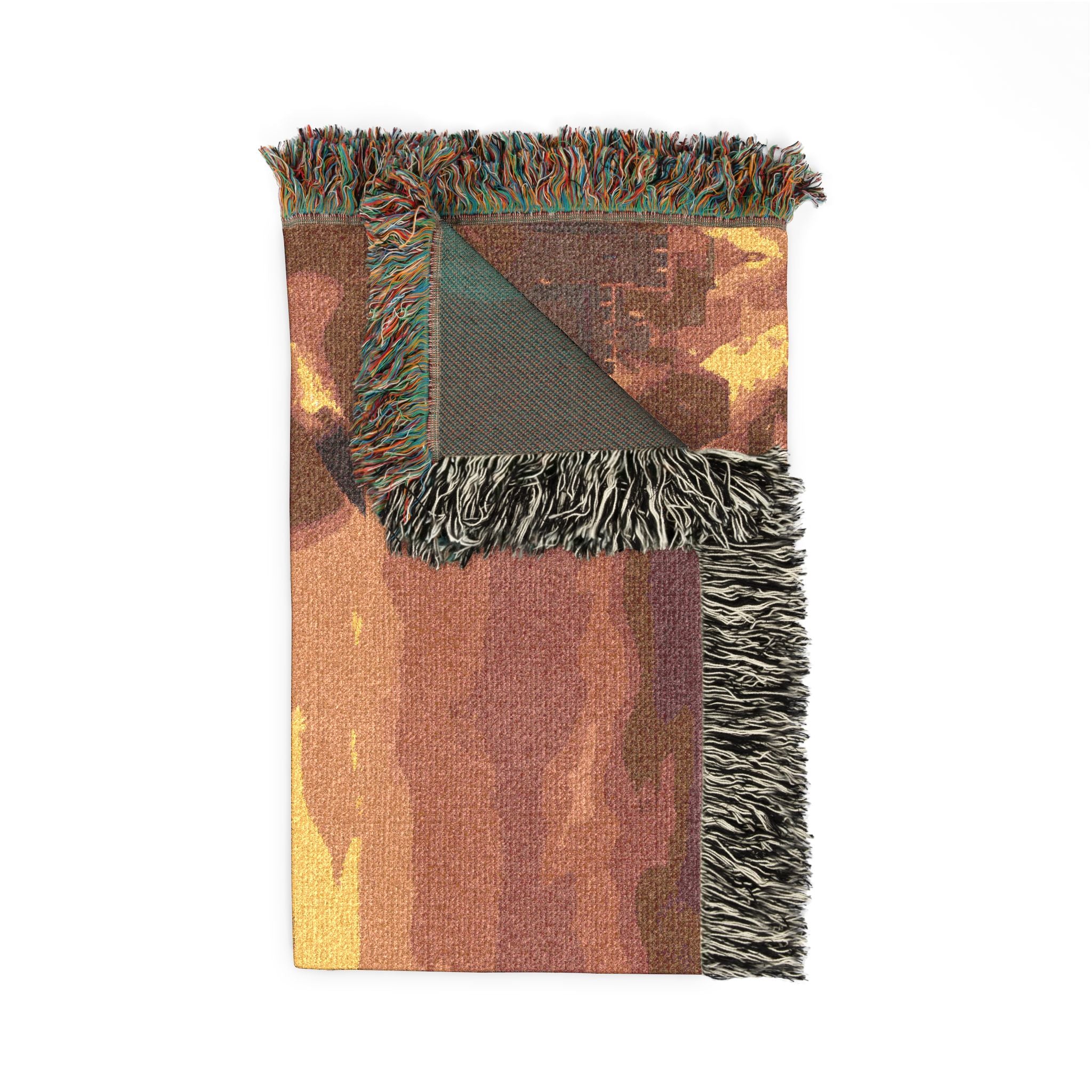 Medieval Knights Overlooking Conquest Woven Blanket