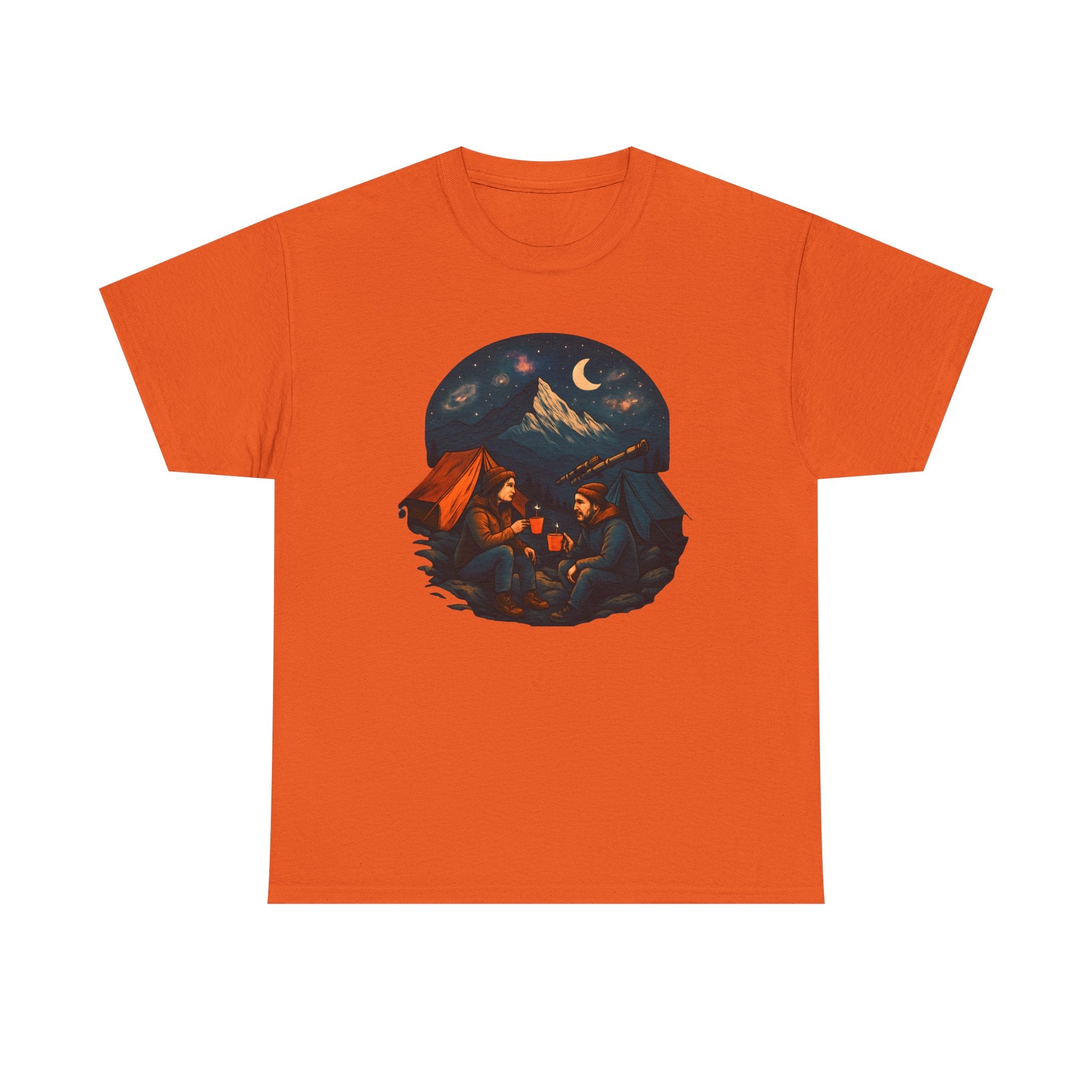 Camping Stars Coffee Telescopes T-Shirt | Camping Night Sky Tee