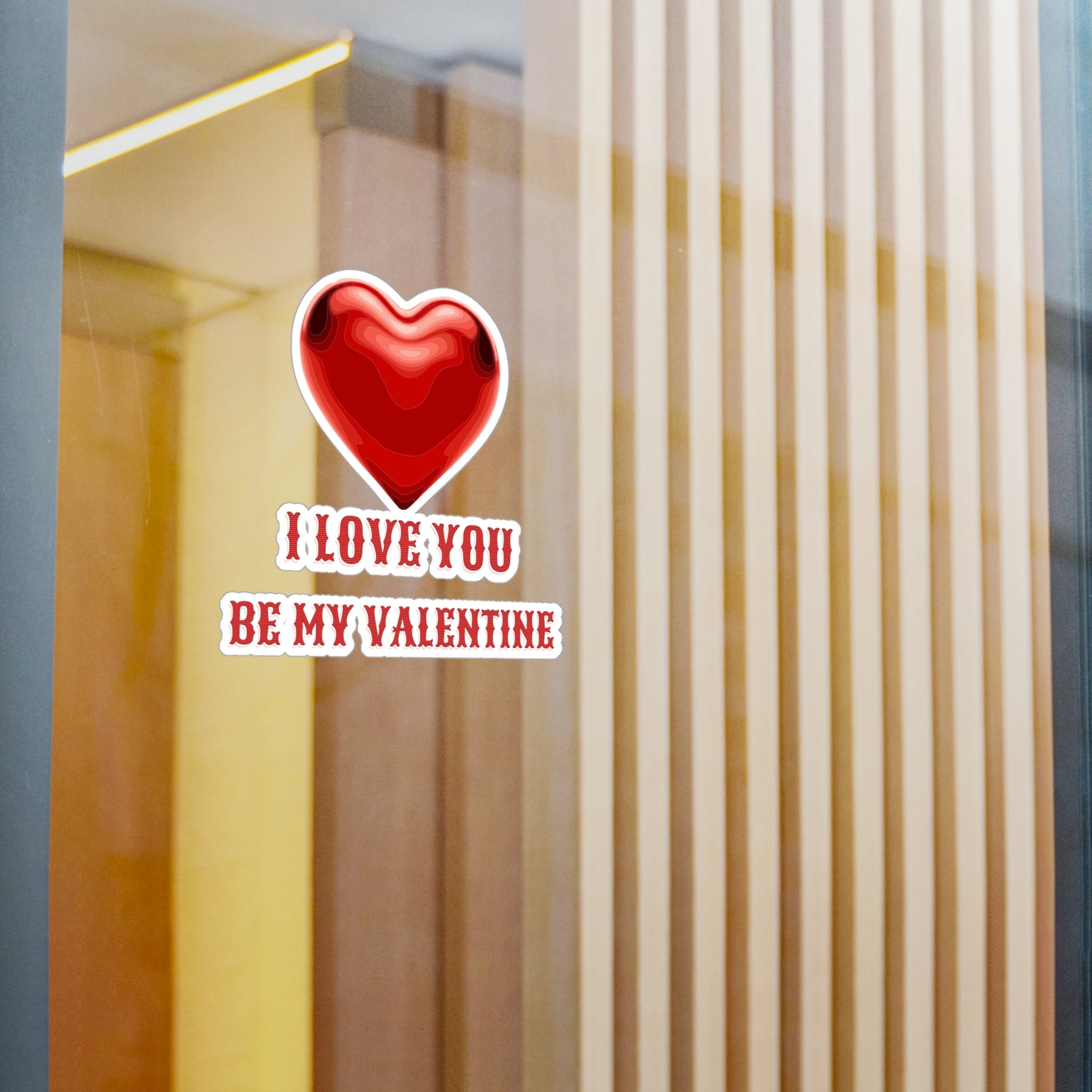 Valentine Kiss-Cut Vinyl Decal — Love Sticker for Valentine’s Day