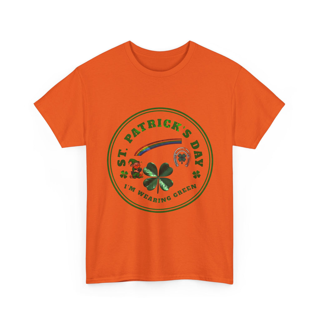 St. Patricks Day T-Shirt  Im Wearing Green Shamrock Rainbow Tee
