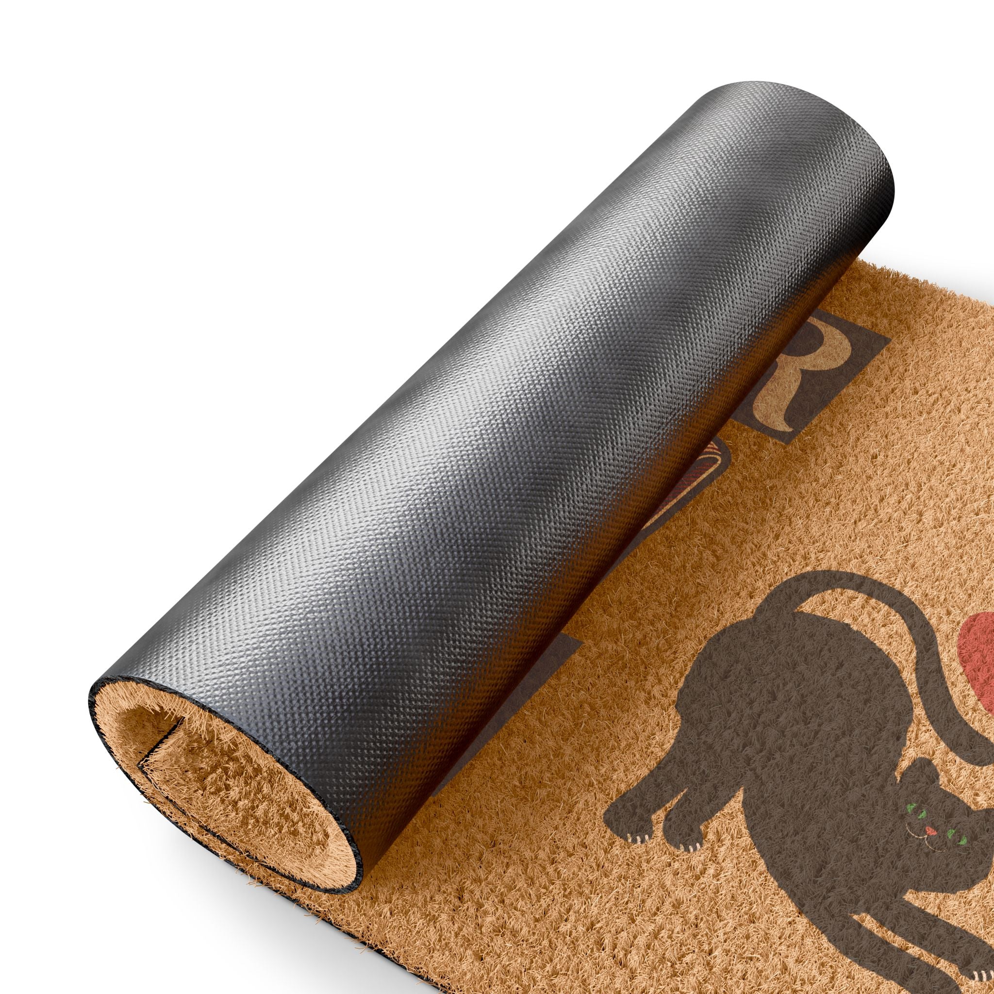 Funny Doormat  "Beware of Owner: The Cat" Welcome Mat