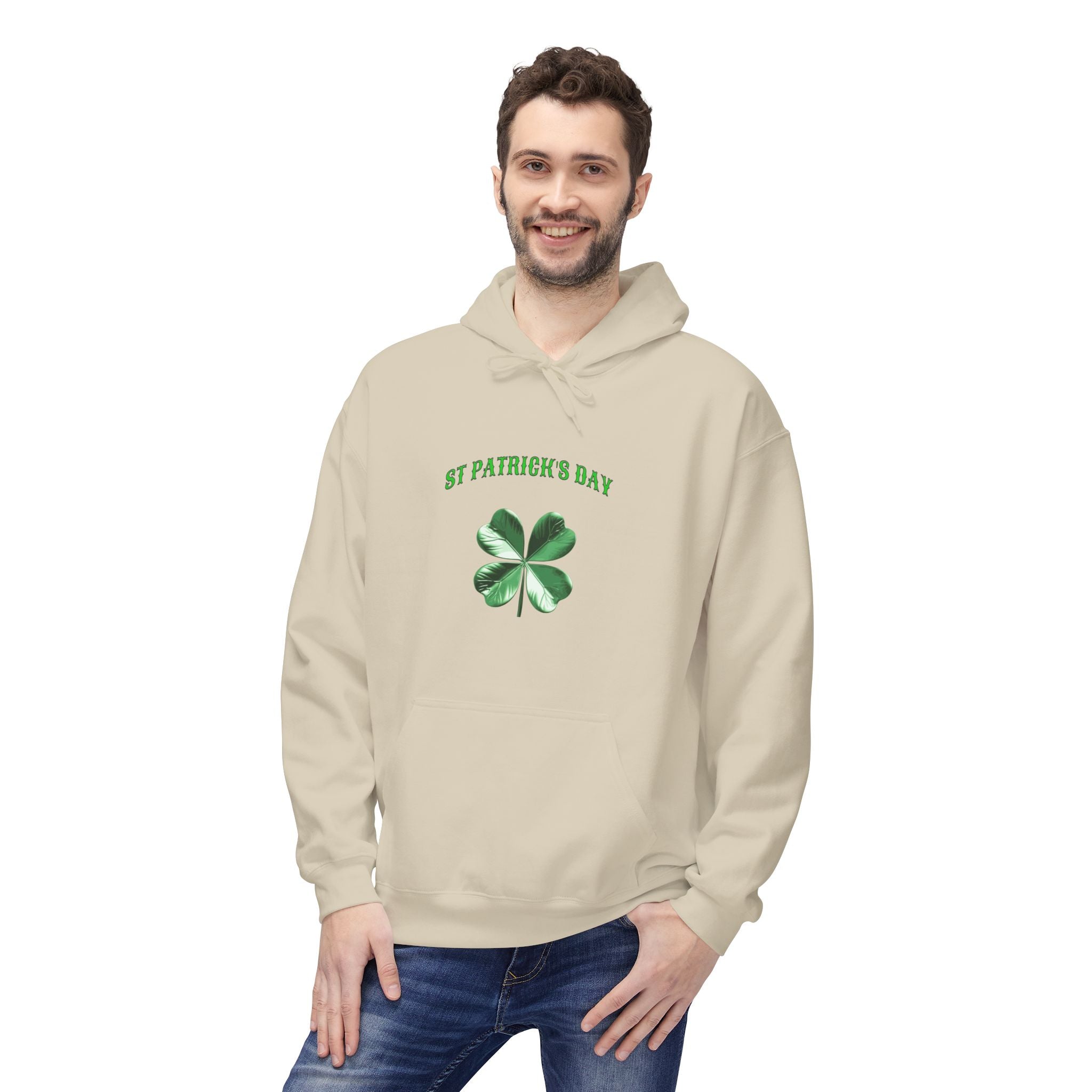 Irish Pride Four Leaf Clover Hoodie | St. Patrick's Day Shamrock Design
