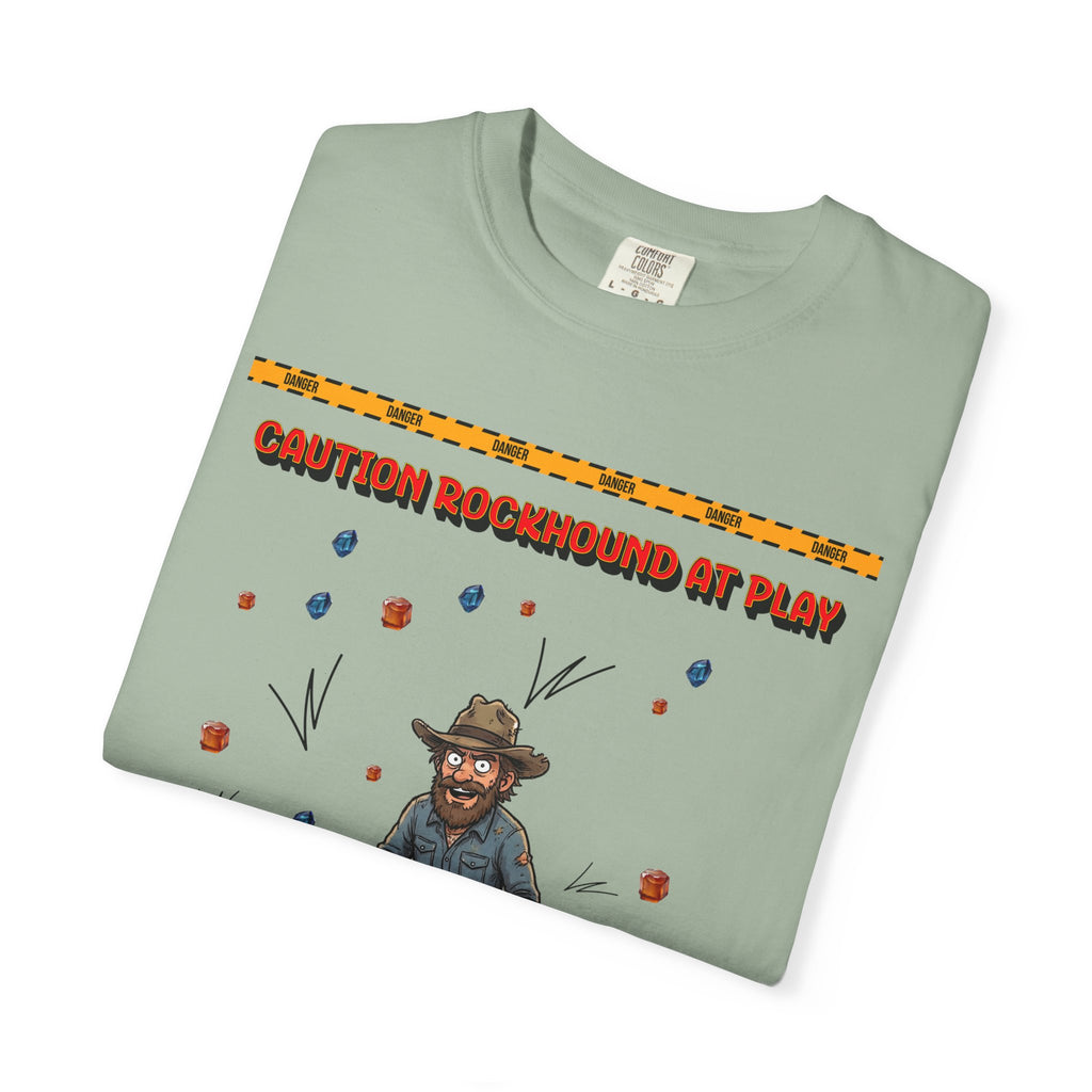 Rockhound Rocks Flying T-shirt | Mining Humor, Rock Collecting Tee, Geology, Front and Back Printed