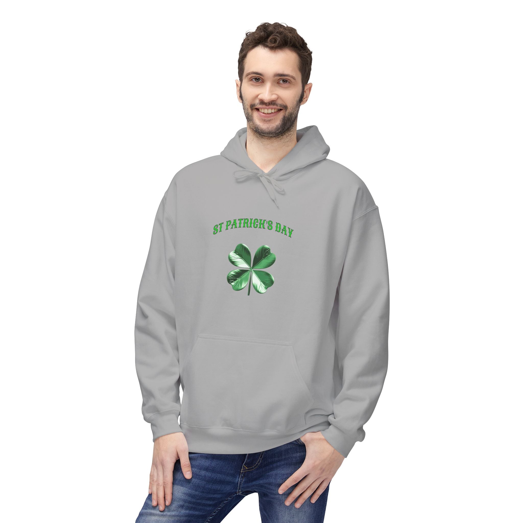 Irish Pride Four Leaf Clover Hoodie | St. Patrick's Day Shamrock Design