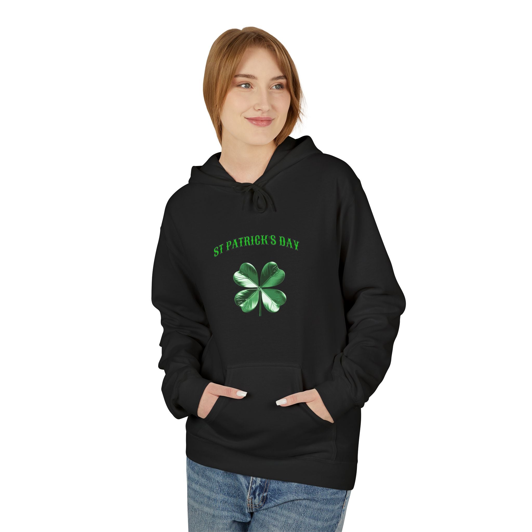Irish Pride Four Leaf Clover Hoodie | St. Patrick's Day Shamrock Design