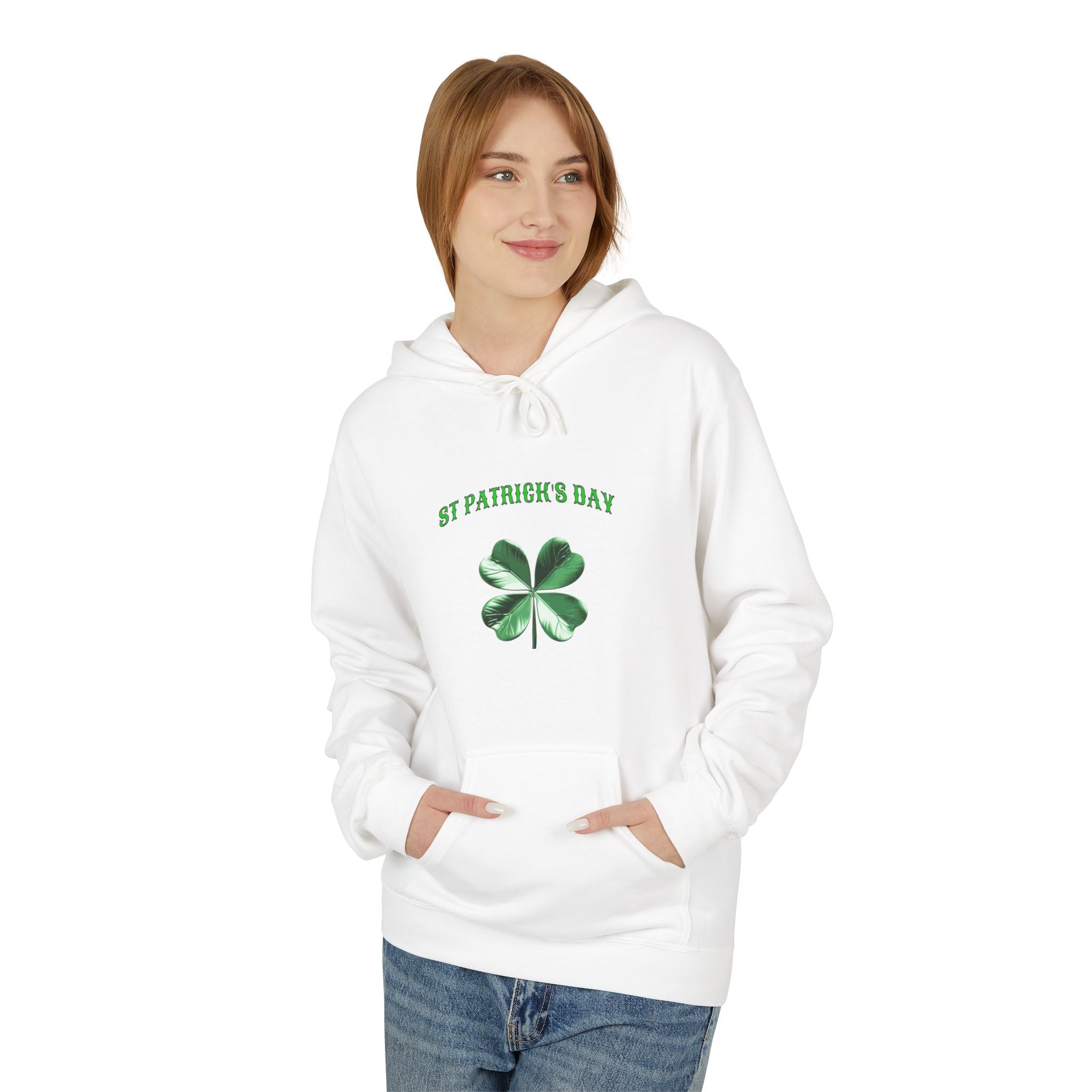 Irish Pride Four Leaf Clover Hoodie | St. Patrick's Day Shamrock Design
