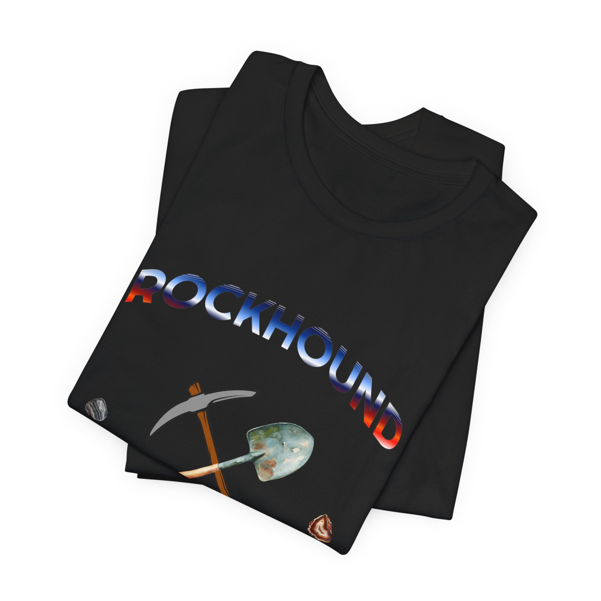 Rockhounding Love Custom Back-Print Tee, Geology | Customizable Text