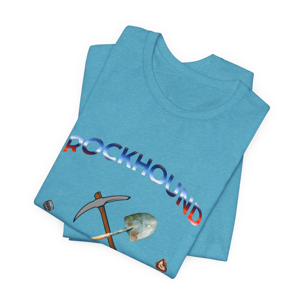 Rockhounding Love Custom Back-Print Tee, Geology | Customizable Text