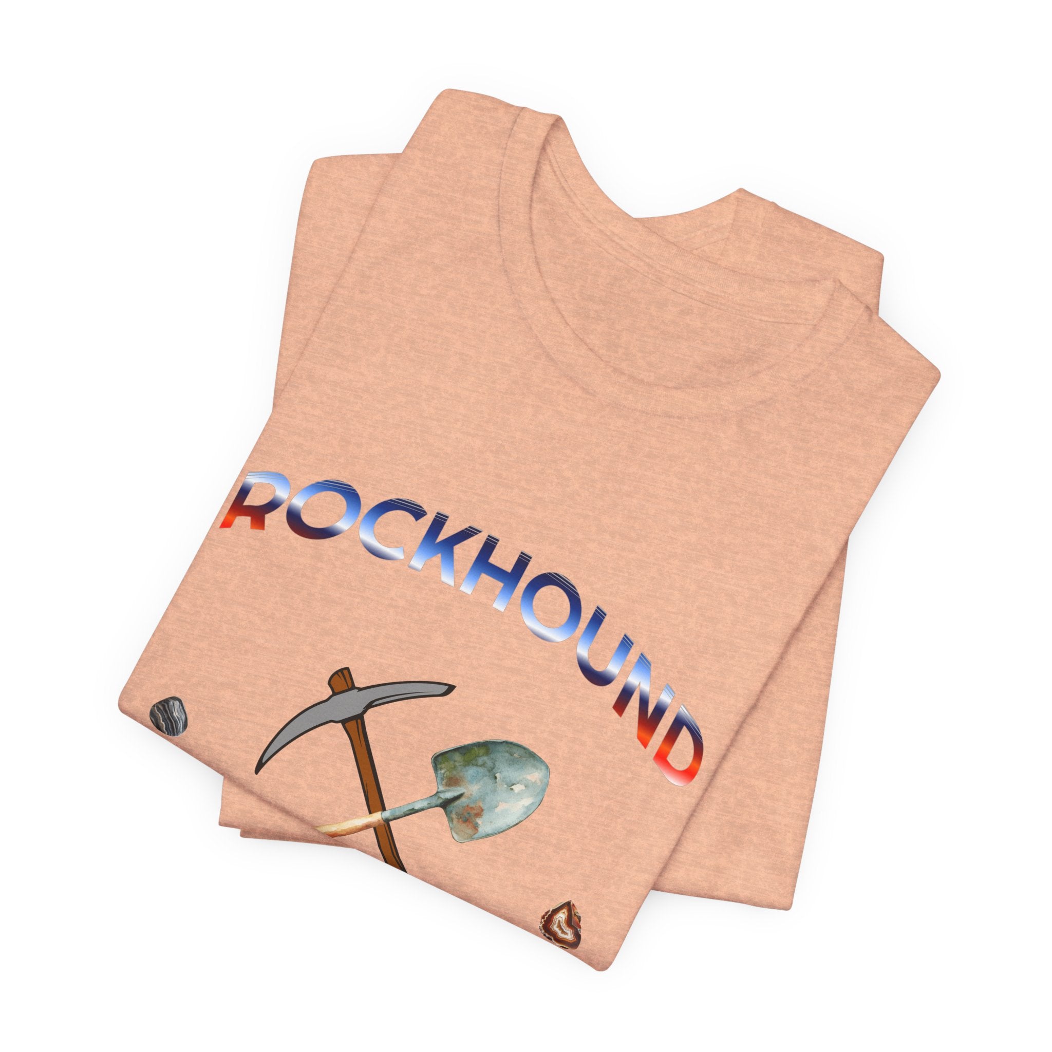Rockhounding Love Custom Back-Print Tee, Geology | Customizable Text